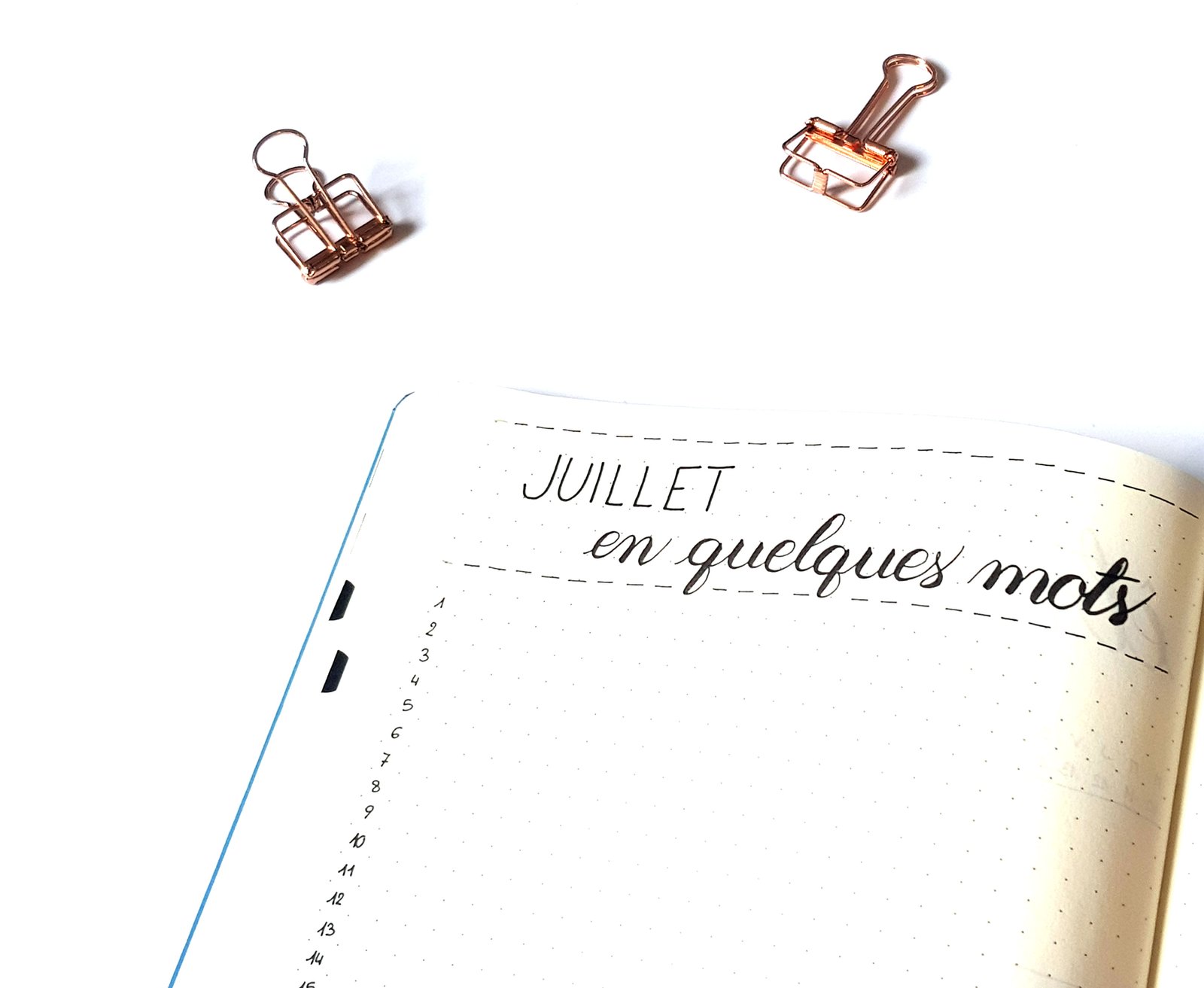 Juillet 2018 dans mon Bullet Journal - juillet en quelques mots