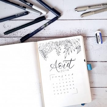 Août 2018 dans mon Bullet Journal